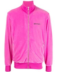 Palm Angels - ロゴ ベルベットジャケット - Lyst