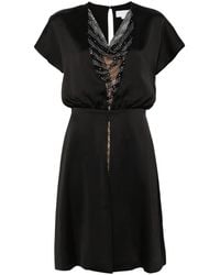 Genny - Rhinestone-Embellished Mini Dress - Lyst