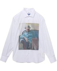 Junya Watanabe - Graphic-Print Long-Sleeve Shirt - Lyst