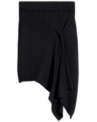 Lemaire - Buttoned Draped Asymmetric Skirt - Lyst