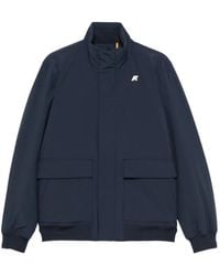 K-Way - Logo-Patch Ribbed-Trim Jacket - Lyst