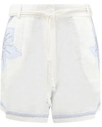 Scarlett Poppies - Vareli Floral-Appliqué Studded Shorts - Lyst