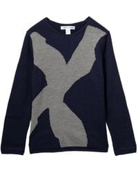 Comme des Garçons - Pattern Knitted Crew Neck Sweater - Lyst