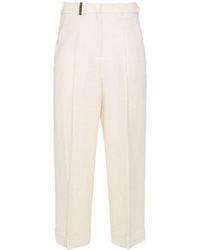 Peserico - Mid-waist Tapered Trousers - Lyst