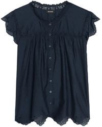 Zadig & Voltaire - Tika Tomboy Scalloped-Hem Blouse - Lyst