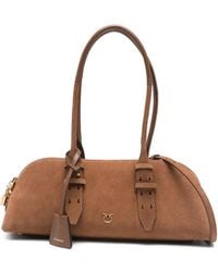 Pinko - Large Escape Suede Shoulder Bag - Lyst