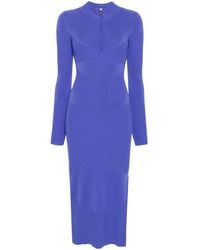Patrizia Pepe - Logo-Charm Midi Dress - Lyst