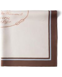 Prada - Printed Twill Scarf - Lyst