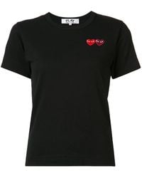 COMME DES GARÇONS PLAY - Embroidered Heart T-Shirt - Lyst