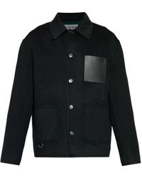 Loewe - Wollen Jack Met Anagram-Reliëf - Lyst