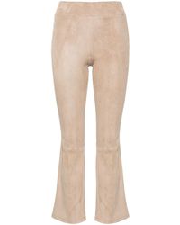 Arma - Flared Cropped Leather Trousers - Lyst