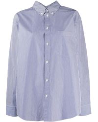 Balenciaga - Camisa a rayas de manga larga - Lyst