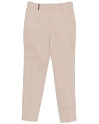 Peserico - Pantalon Crop À Ornements De Perles - Lyst