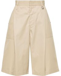 WOOYOUNGMI - Pleated Cotton Shorts - Lyst