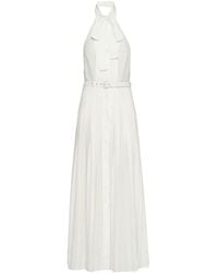 Prada - Jacquard Pleated Dress - Lyst