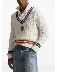 Polo Ralph Lauren - Cable-Knit V-Neck Sweater - Lyst