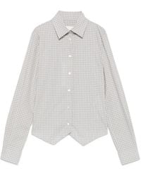 Maison Margiela - Check-Pattern Handkerchief-Hem Shirt - Lyst