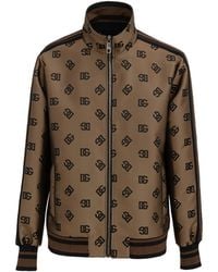 Dolce & Gabbana - Logo-Print High-Neck Track Jacket - Lyst
