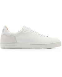 Magnanni - Panelled Pebbled-Leather Sneakers - Lyst