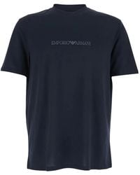 Emporio Armani - Logo Cotton T-Shirt - Lyst