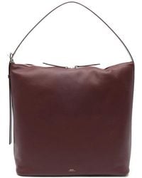 A.P.C. - Borsa A Spalla Vera Con Zip - Lyst