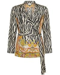 Pierre Louis Mascia - Aloe Zebra Floral Jacquard Jacket - Lyst