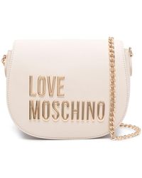 Love Moschino - Umhängetasche mit Logo-Schild - Lyst
