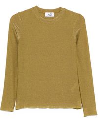Niu - Crew-Neck Glitter T-Shirt - Lyst