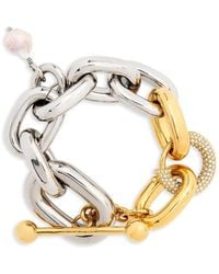 Rabanne - Bracelet À Pendentif Bicolore - Lyst