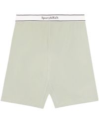 Sporty & Rich - Serif Logo-waistband Shorts - Lyst