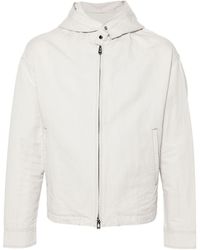 Emporio Armani - Cotton Hooded Blouson Jacket - Lyst