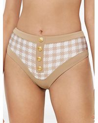 Beach Riot - Isle Houndstooth Button Bikini Bottoms - Lyst