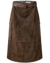 Ports 1961 - Belted Cargo Midi Skirt - Lyst