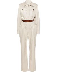 Saint Laurent - Jumpsuit Met Ceintuur - Lyst