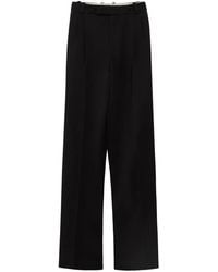 McQueen - Mid-Rise Straight-Leg Trousers - Lyst