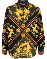 Versace - Chain Couture-print Cotton Shirt - Lyst