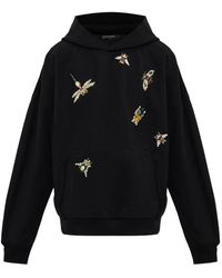 Balmain - Appliqué-Embellished Cotton Hoodie - Lyst