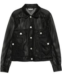 COMME DES GARÇON BLACK - Mesh Button-Up Jacket - Lyst