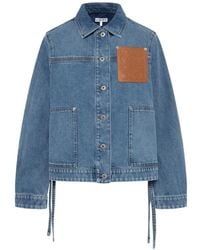 Loewe - Veste En Cuir À Patch Anagram - Lyst