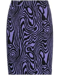 Moschino - Graphic-Pattern Knitted Mini Skirt - Lyst