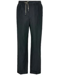 Maison Margiela - Cotton Drawstring Straight-Leg Trousers - Lyst