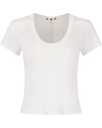 AMO - Rumi Scoop-Neck Cotton T-Shirt - Lyst