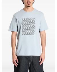 Calvin Klein - Logo-Print Pattern Short-Sleeved T-Shirt - Lyst