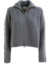 Lisa Yang - Ribbed Zip-Up Cardigan - Lyst