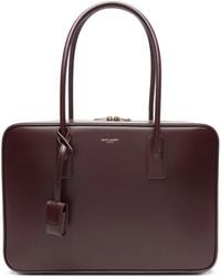 Saint Laurent - Logo-Print Tote Bag - Lyst