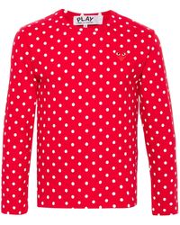 COMME DES GARÇONS PLAY - T-Shirt Mit Polka Dots - Lyst