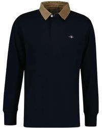 GANT - Heavy Rugger Cord Collar Polo Shirt - Lyst