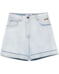 MSGM - Klassische Jeans-Shorts - Lyst