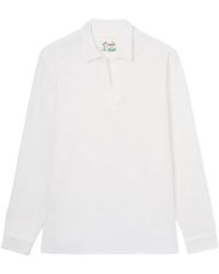 MC2 Saint Barth - Long-Sleeve Ventotene Waffle Cotton Polo - Lyst