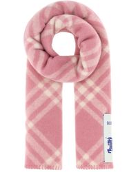 Burberry - Sciarpa A Quadri Con Ricamo - Lyst